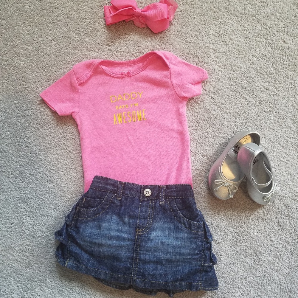 Onesie & Denim skirt
